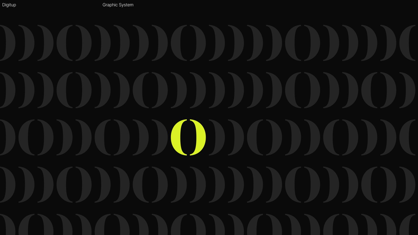 Graphic system: comma pattern and lime accent.