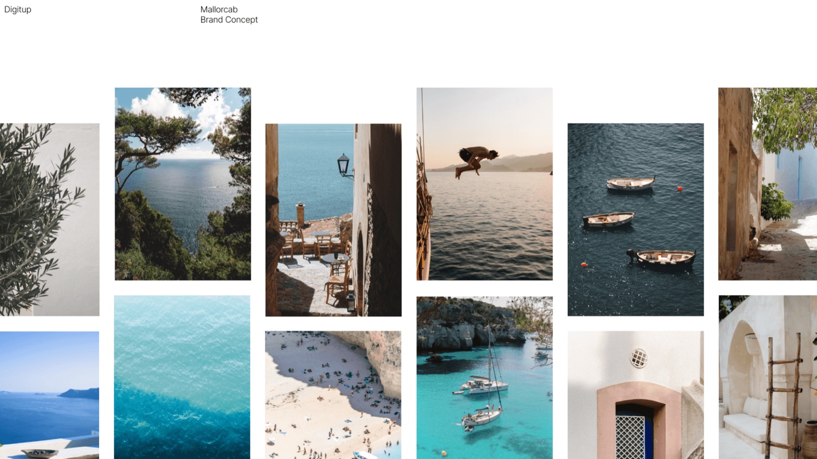 Бренд-концепт Mallorcab: средиземноморский фотоколлаж Мальорки.