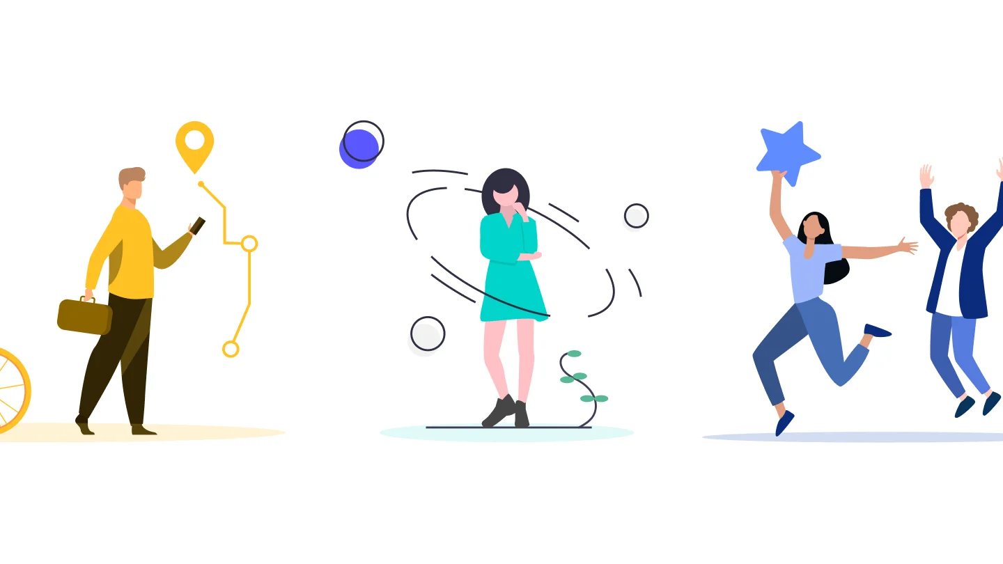 Illustrations representing the impact of sustainable actions by The Good Goal users.